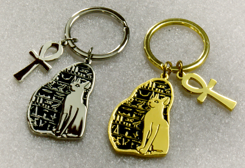古埃及文明 埃及鎖圈-貓(金銀2款可選) 鑰匙圈 法老王圖坦卡門 