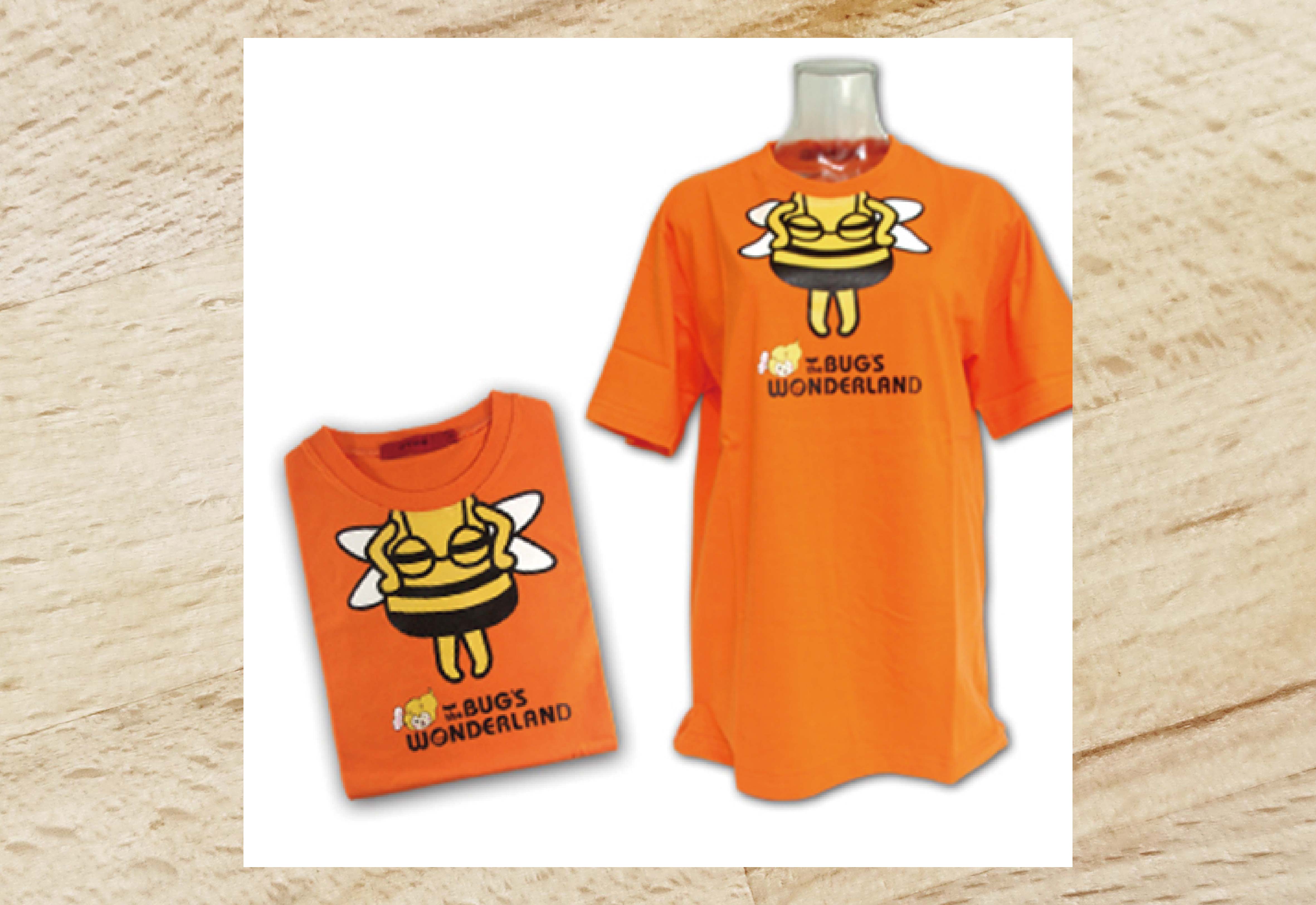 蟲蟲夢公園 蜜蜂橘色T恤-M