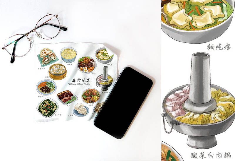 布漾 BYC印花萬用布 眷村故事(美食)