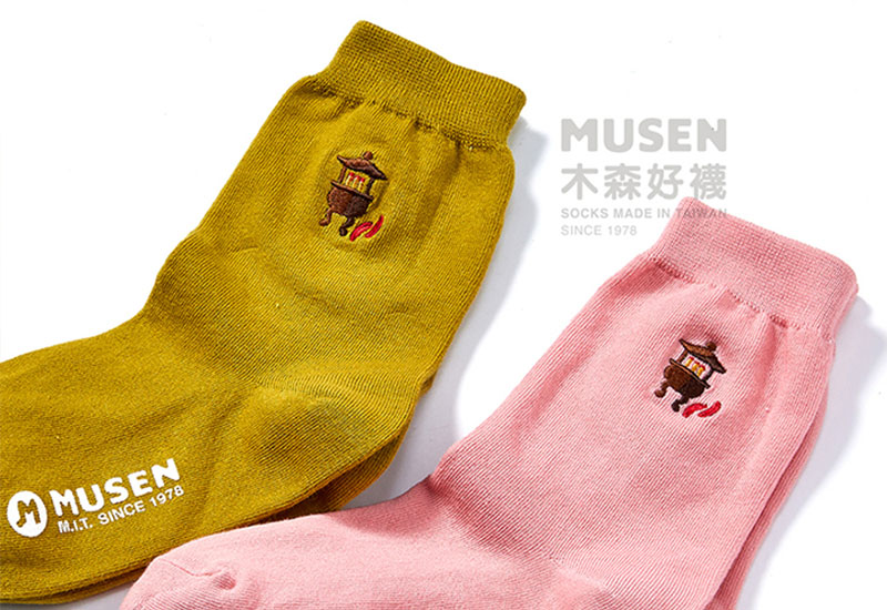 台灣印象刺繡襪-香爐(多色)