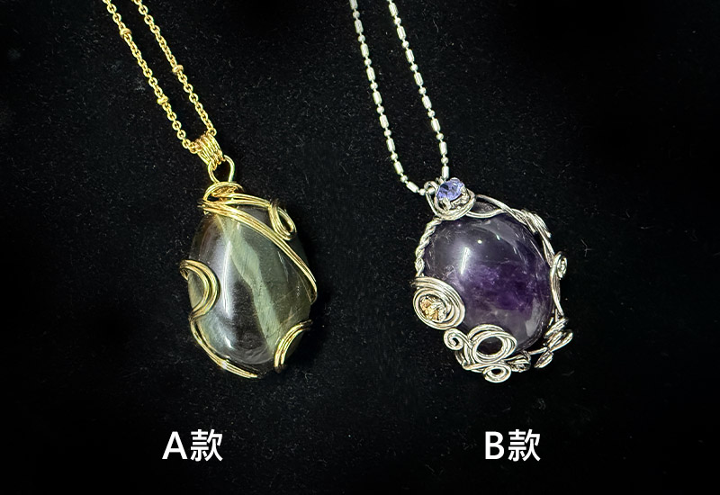 天然石簡約墬飾(004)