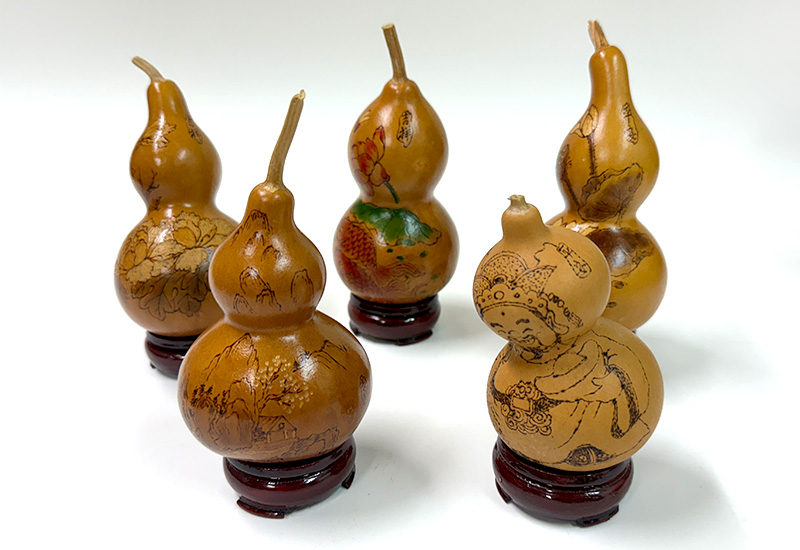 龔一舫 彫烙小葫蘆(圖案隨機) 