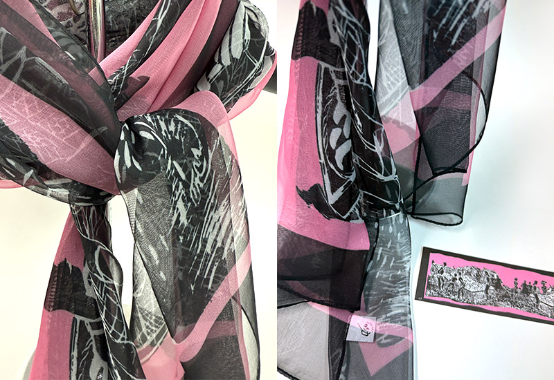 青果市場絲巾(粉)