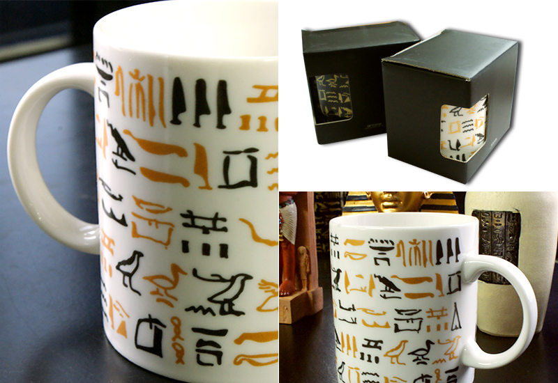 古埃及文明 埃及文馬克杯(白) 杯壺茶具 法老王圖坦卡門 MUG
