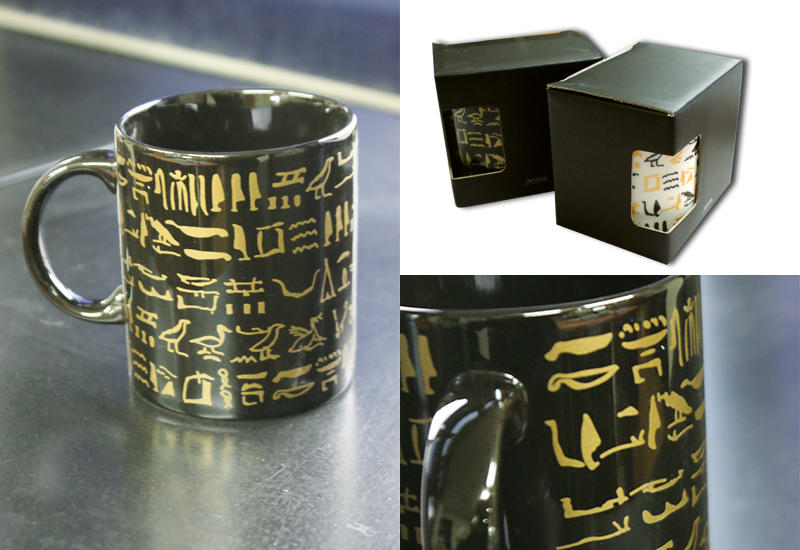 埃及古文明 埃及文馬克杯(黑) 杯壺茶具 法老王圖坦卡門 Egyptian Ancient MUG