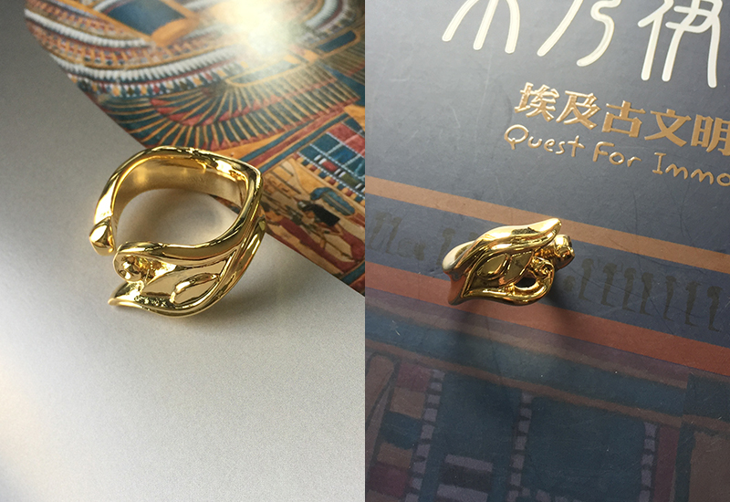 古埃及文明 埃及-烏加眼戒 戒指 法老王圖坦卡門 飾品配件 Ring