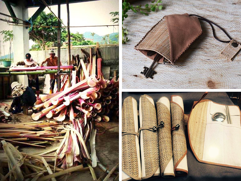 Taiwan banana weaving and fabric craft banana tree textile fashion art
