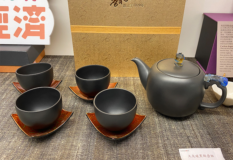 存仁堂 大夾碳黑陶壺組 台灣MIT認證 杯壺茶具 餐具食器 teapot sets