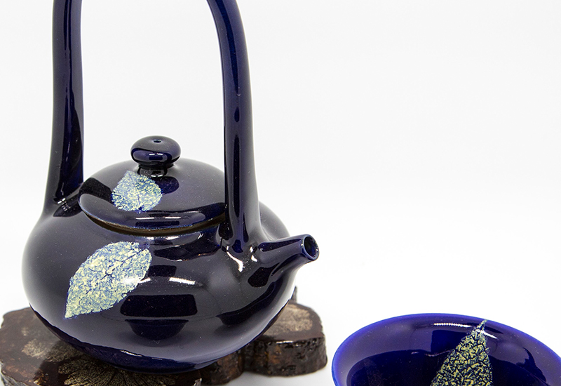 Taiwan ceramic art Tenmoku Konoha carving porcelain craft glaze leaf bowl ceramic