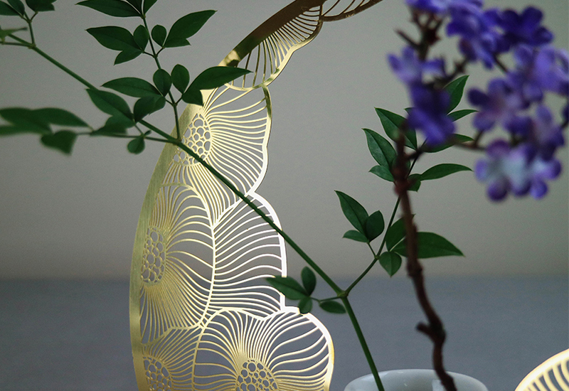 Yeduo 花好月圓 小花器 花瓶燭台 花藝設計 插花佈置擺飾 Art metal design flower vase