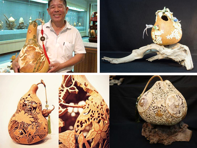 台灣葫蘆工藝 葫蘆工藝美術 葫蘆工藝文化 葫蘆創意工藝 Taiwan Gourd design craft Taiwan Calabash carving
