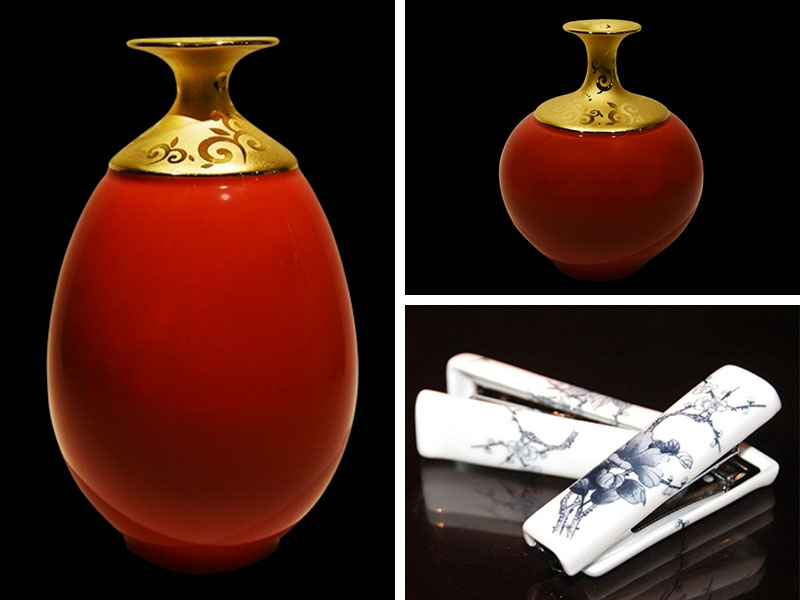 「MIT台灣微笑標章 」- 傑作陶藝  Made In Taiwan fire gilding porcelain craft