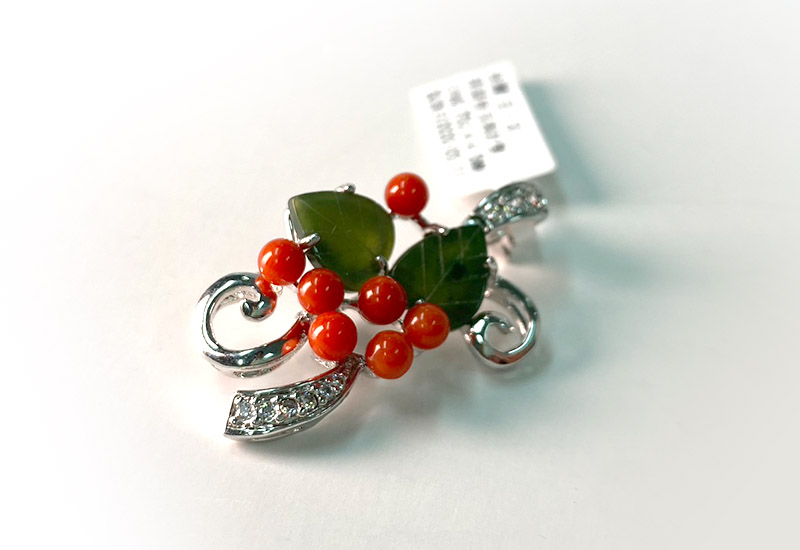 蘇澳珊瑚珊瑚台玉胸針墜_SBKBPB0002 台灣禮品館台灣嚴選好物商城公司