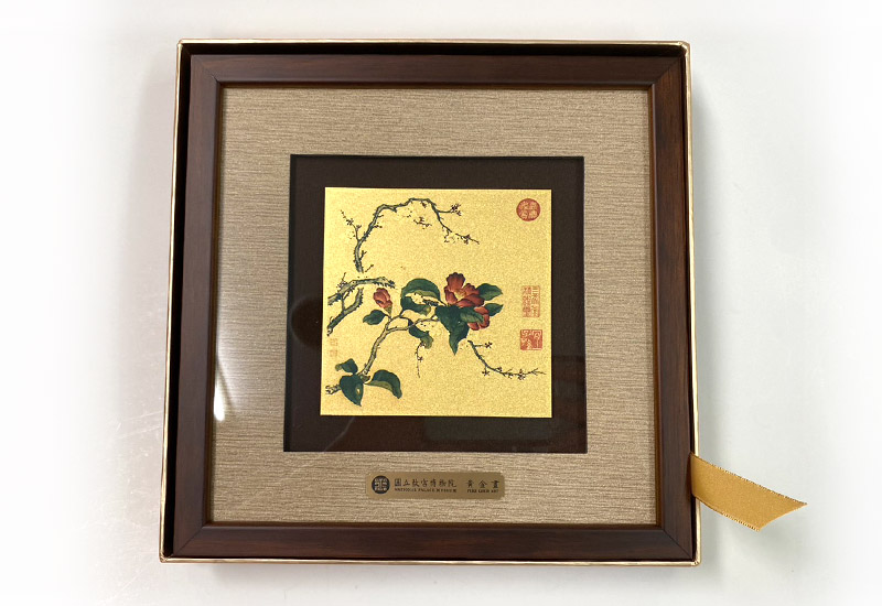 品金品風華- 梅花山茶黃金複製畫台灣禮品館台灣嚴選好物商城公司企業
