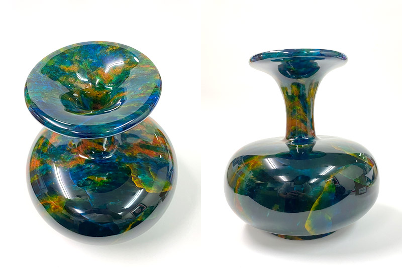 約:1010g ☆極美限定品★天然七彩石花瓶YT2U8/234U42A 8.5x9七彩玉石花瓶台灣禮品館台灣嚴選好物商城公司企業團購台灣