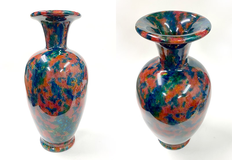 ☆極美限定品★天然七彩石花瓶B87U8/234U05D Amazon.co.jp: 黒翠七宝 花瓶 : ホーム＆キッチン