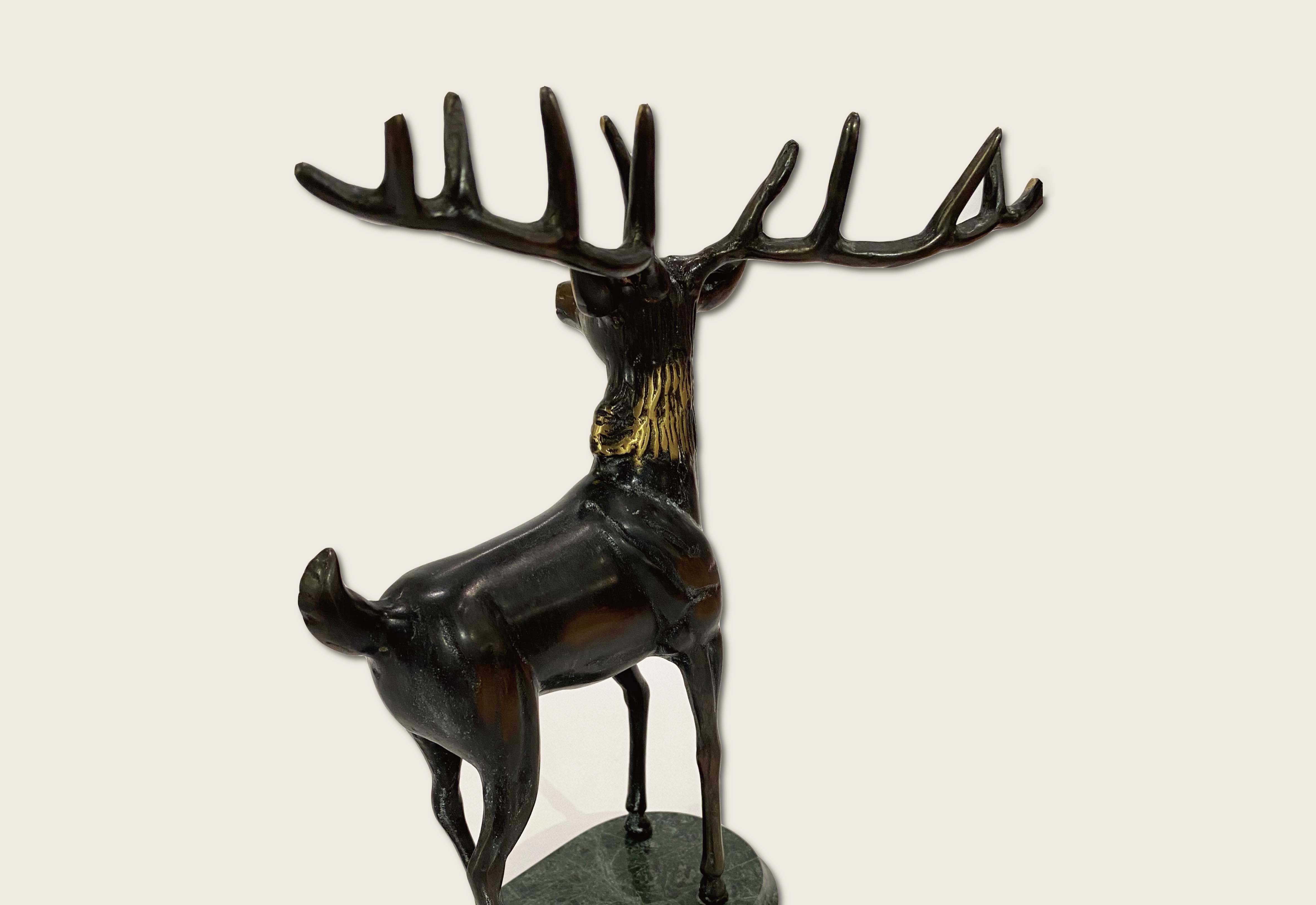 禾櫸 財神鹿青銅雕塑 
