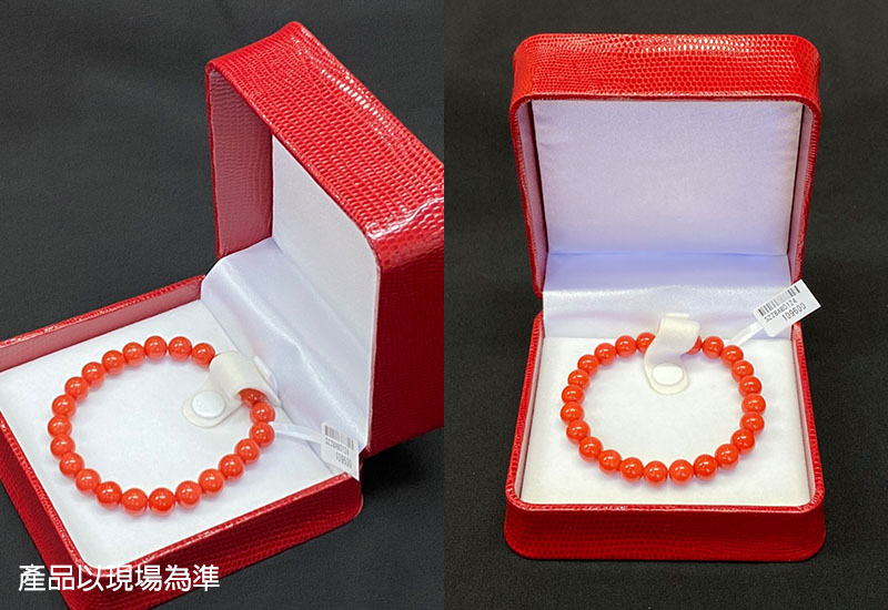 蘇澳珊瑚 珊瑚圓珠手珠 珠寶飾品 SZZBAB0124