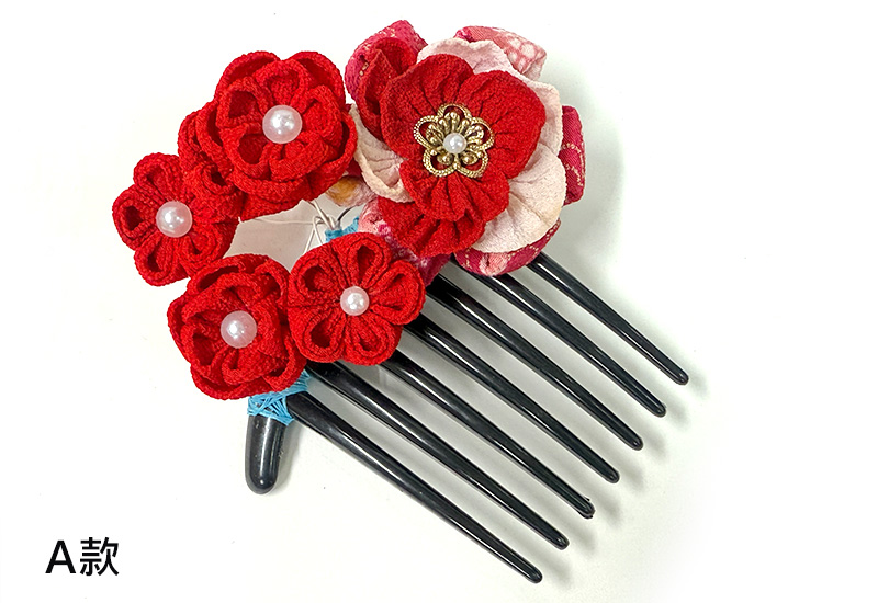 細工纏花雙層繁花髮梳 細工纏花雙層繁花髮梳