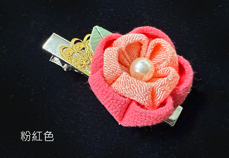 細工纏花單花髮夾 細工纏花單花髮夾
