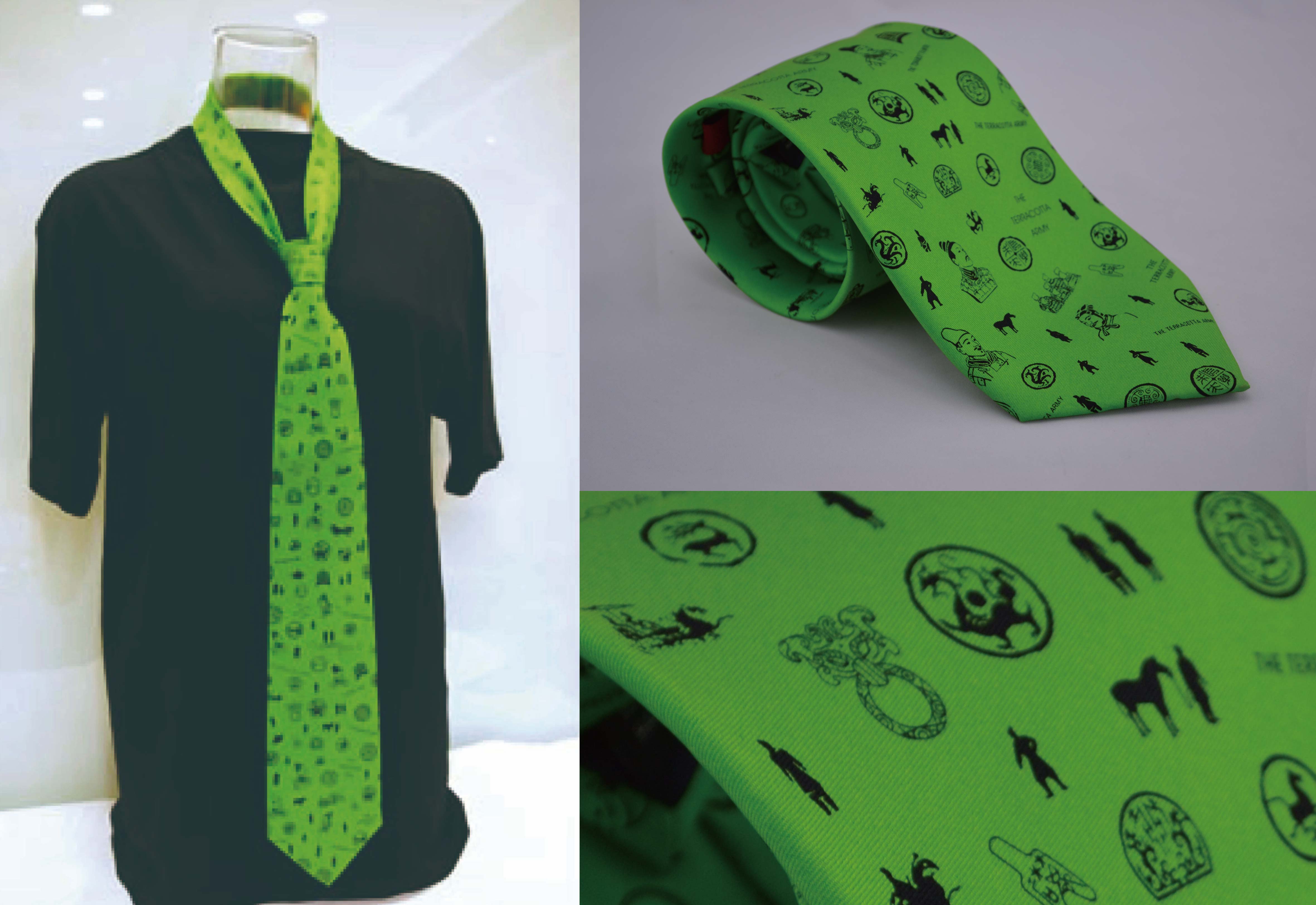 兵馬俑 綠色領帶
