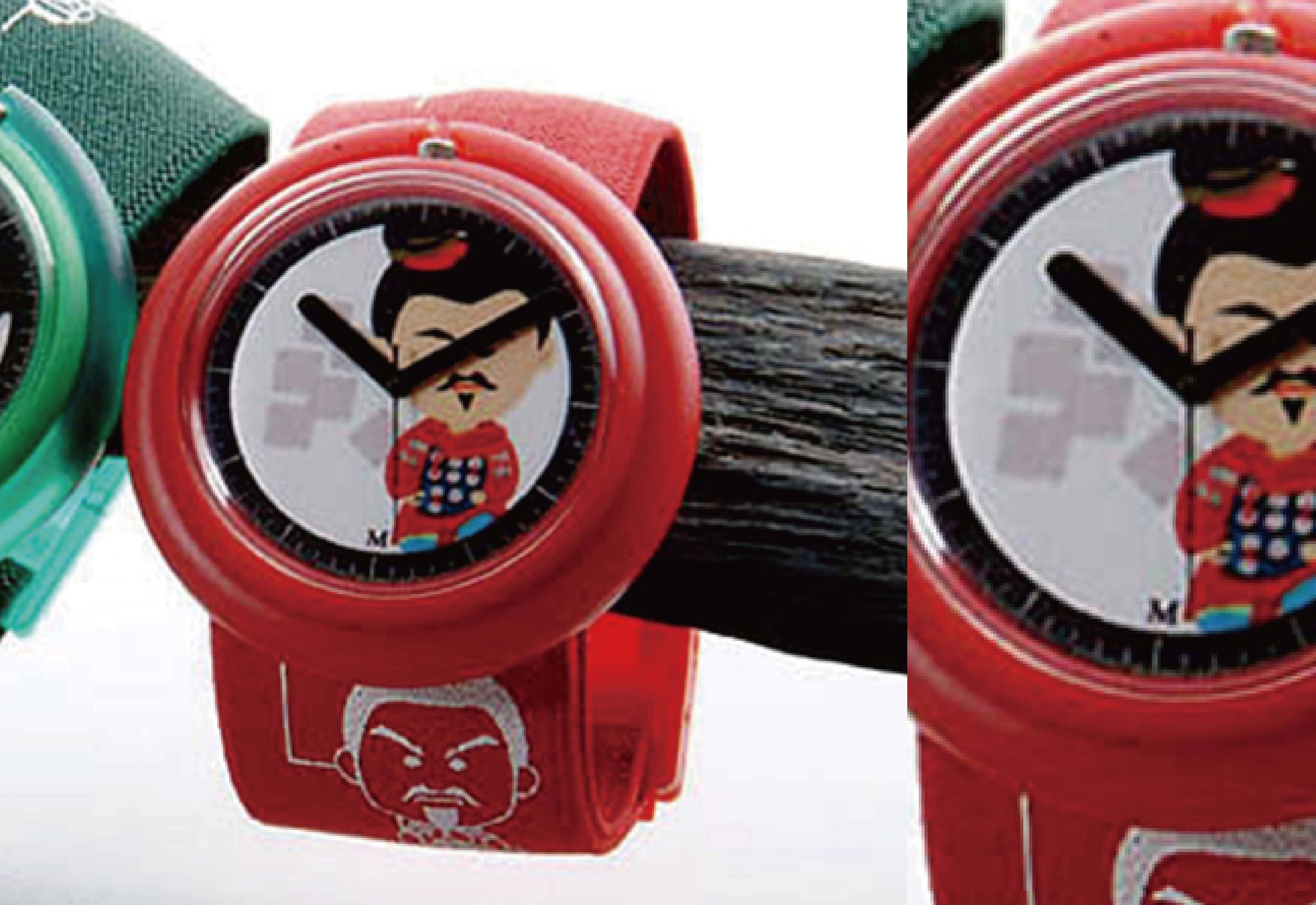 兵馬俑 Q版手錶-紅色