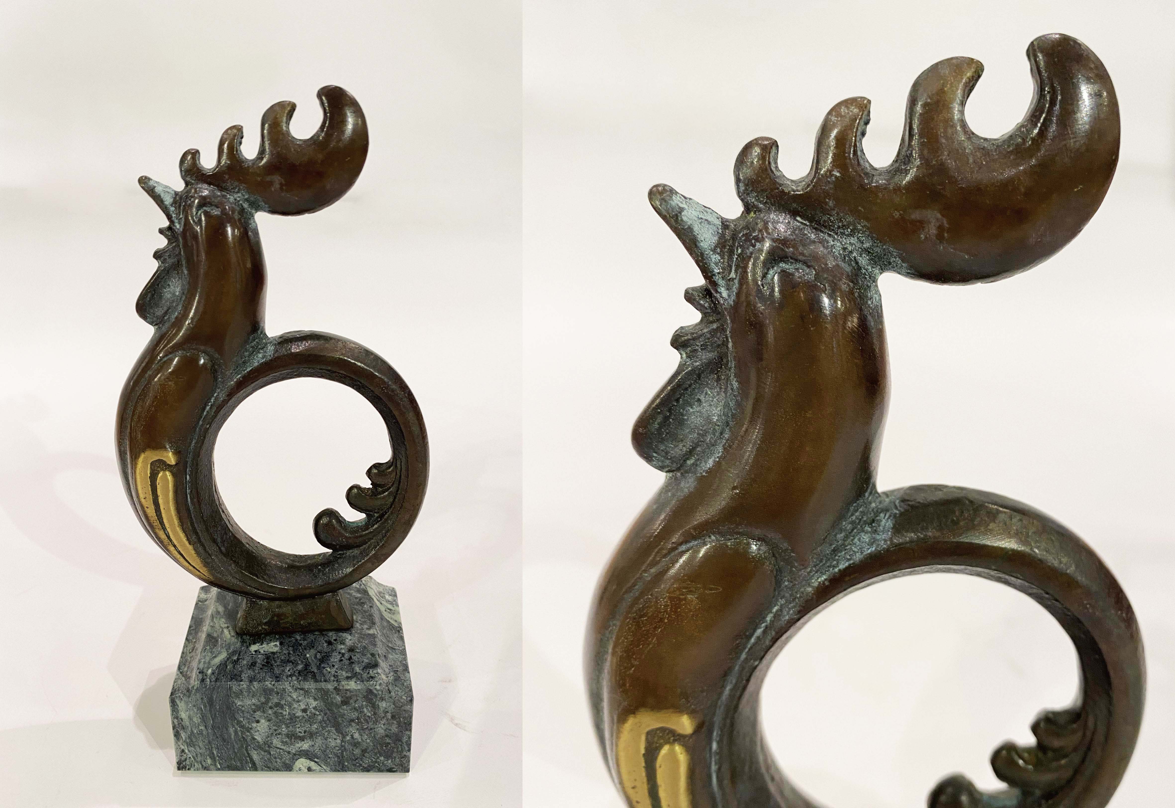 禾櫸 小圓雞青銅雕塑