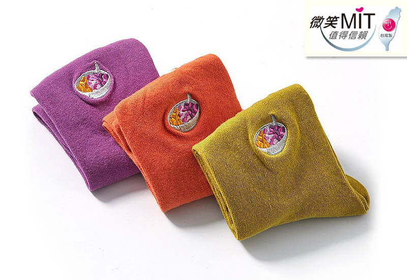 台灣美食襪-芋圓(3色) 刺繡款 微笑台灣MIT認證