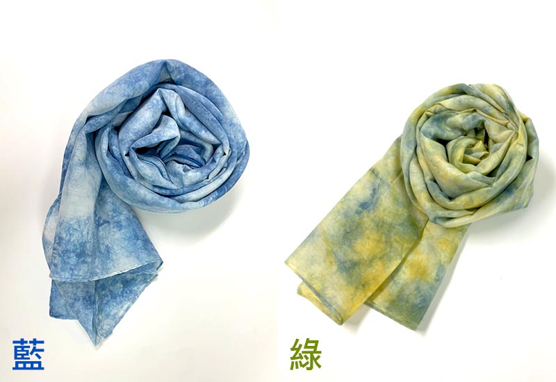 天染工坊 清歡-天染絲棉圍巾(2色可選)