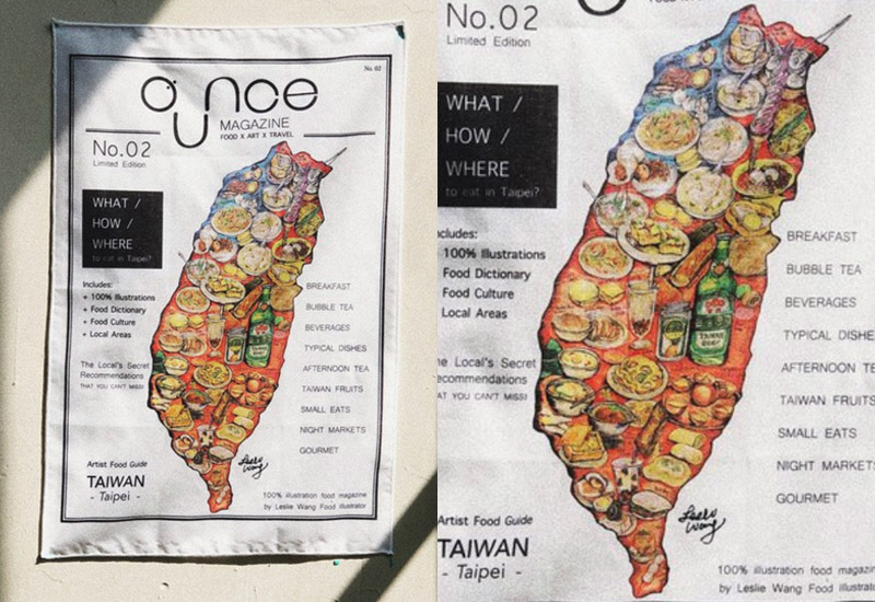 台灣美食地圖掛布
