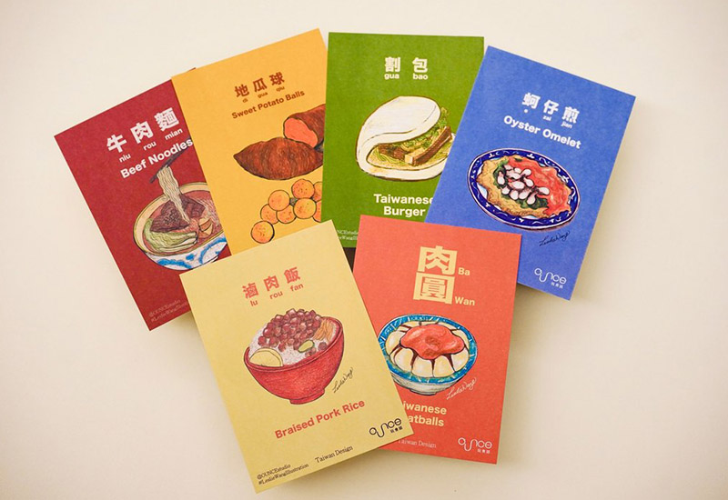 台灣小吃明信片6入組 台灣小吃明信片6入組