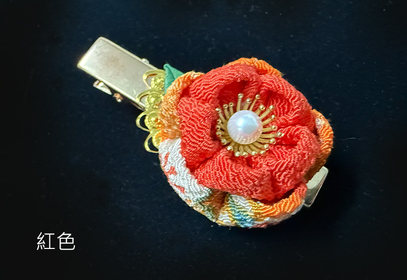 細工纏花單花髮夾