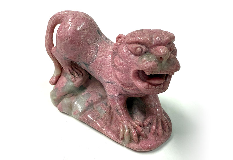 玫瑰石動物擺件(大)-石獅/羊/狗/鼠/豬/龍