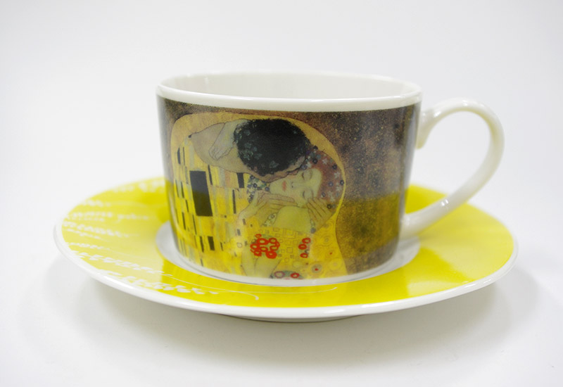 西洋名畫 3D咖啡杯-親吻 咖啡杯組 茶具組
