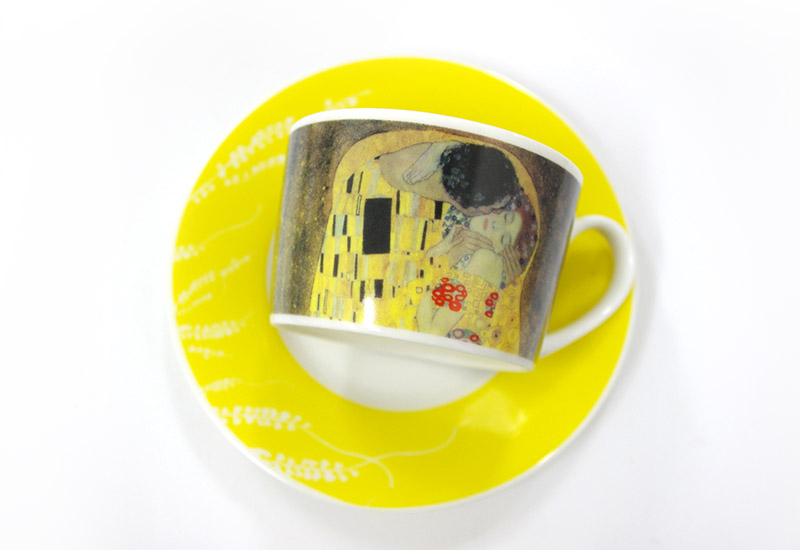 西洋名畫 3D咖啡杯-親吻 咖啡杯組 茶具組