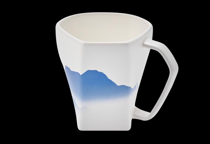 傑作陶 L94-玉山、阿里山天燈杯(漸層) 鶯歌燒  杯子 馬克杯 茶杯 mug cup