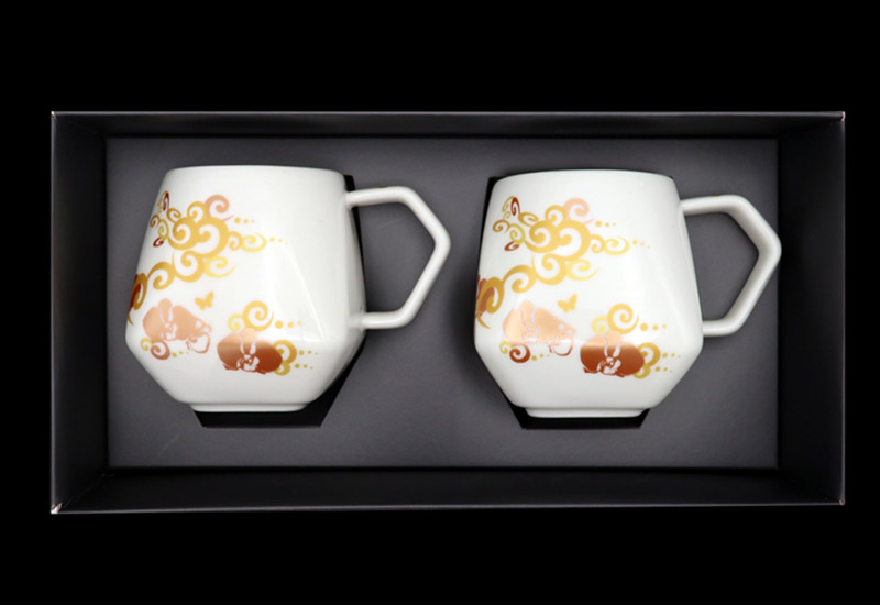 SB2蘭花纏枝龍天燈馬克對杯(金龍2入) 馬克對杯組 mug cup set