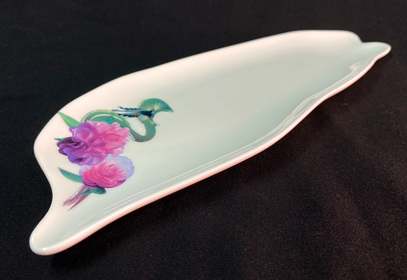 3D藍鵲台灣瓷盤 台灣造型盤子 臺灣形狀餐盤 台灣藍鵲餐盤