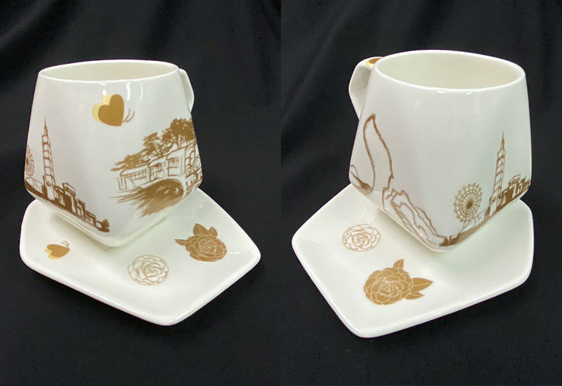 傑作陶 風華台灣天燈咖啡杯盤組 coffee cups