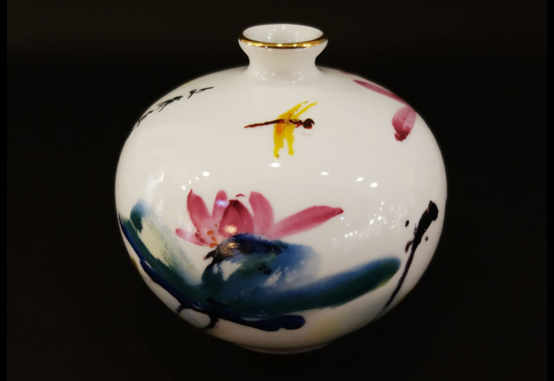 傑作陶 荷心荷境天球瓶(小) 台灣MIT認證 花瓶花器 vase