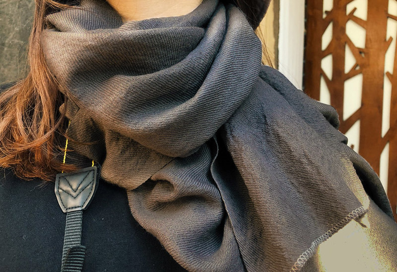 暖心祝福圍巾 PersimmonDyed scarf shawl