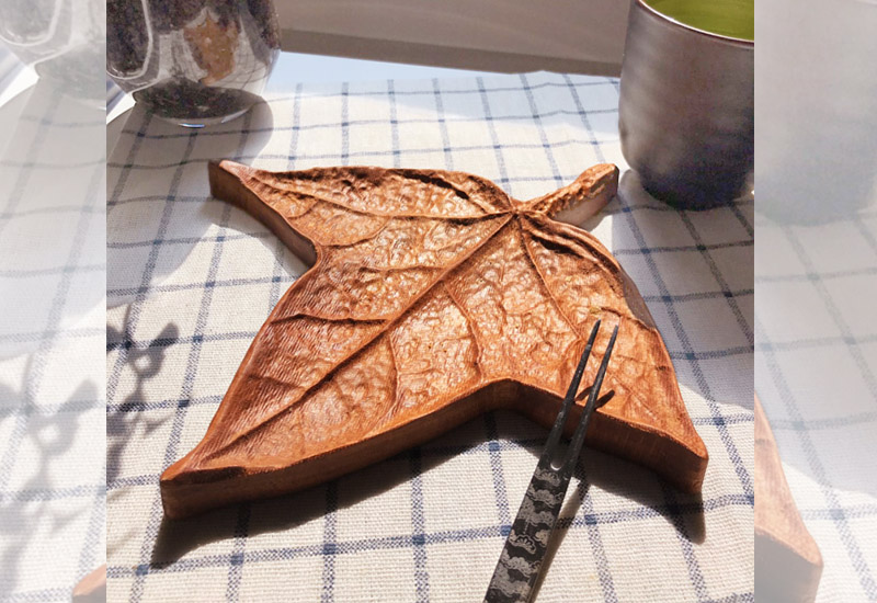 木城工坊 楓葉造型茶點盤-楓香
